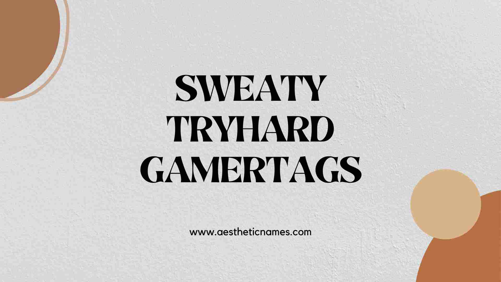 Read more about the article 200+ Best Sweaty Tryhard Gamertags-AestheticNames